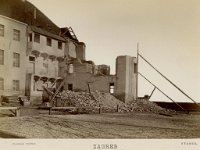 Jezuitski trg nakon potresa 1880. godine. Glavno vojno zapovjedništvo